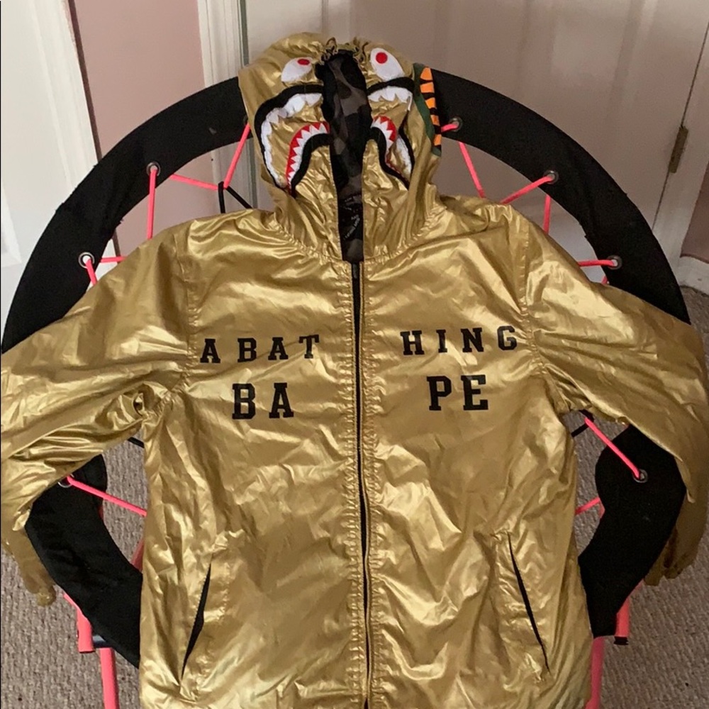 Gold A bathing ape (Bape) jacket